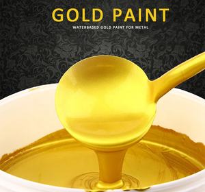 <span class=keywords><strong>Peinture</strong></span> en feuille d'or à base d'eau à base d'acrylique de couleur brillante revêtement de placage à l'or liquide en feuille d'or jaune pour surfaces métalliques brossables - Product Image 2