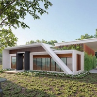 Maison préfabriquée personnalisée haut de gamme combinée de luxe-équipée d'une véranda pour la lumière naturelle