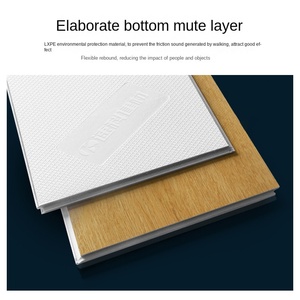 Serrure moderne 4MM SPC sol en <span class=keywords><strong>PVC</strong></span> étanche à l'humidité antidérapant en plastique résistant à l'usure chambre à coucher grande <span class=keywords><strong>dalle</strong></span> pour serrure de salon Stock - Product Image 2