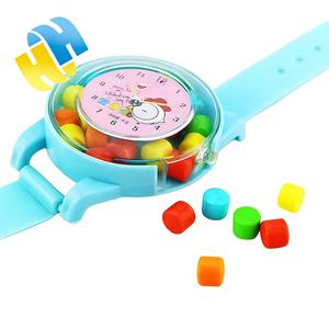 بيع بالجملة حلويات كرتون الحلال على شكل ساعة لعبة مختلطة بنكهة الفواكه قرص مضغوط حلوى 2 في 1 للأطفال OEM - Product Image 5