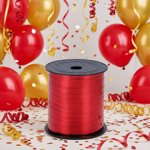 Ruban rouge à paillettes 450M pour décorations de fête - Product Image 3