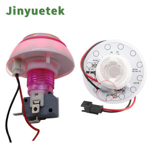 Bouton poussoir coloré de 58 mm pour machine à griffes d'arcade avec lumière LED, directement de l'usine JY, pour machines de jeux d'arcade à monnayeur - Product Image 2