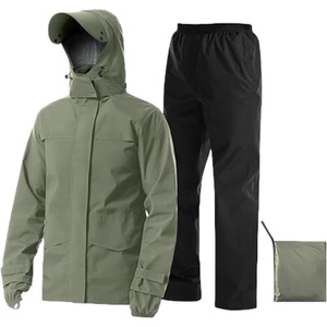 Wholesale Custom Lightweight Waterproof Windproof Polyester <strong>Nylon</strong> <strong>Raincoat</strong> for Hiking Farm Work Logo Decoration for Bikers - Product Image 3