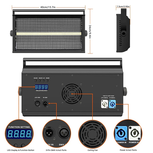 4 Pezzi LED 200W 864RGB+96Bianco 48+8 Segmenti Strobo con Controllo Sonoro DMX Super Luminoso per DJ, Discoteca, Effetti Scenici, Feste e Illuminazione da Palco - Product Image 2