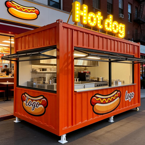 Quiosco de Acero Prefabricado de Montaje Rápido, Unidad de Venta de Comida Rápida para Vendedores de Hamburguesas, Refugio contra la Lluvia para Tiendas de Centros Comerciales - Product Image 4