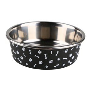 Gamelle pour chien en acier inoxydable durable Kind SS003512 avec base en plastique, impression par transfert thermique, style moderne - Product Image 1