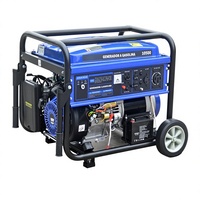 Générateur d'essence portable 9 kW avec roues, démarrage électrique, fil de cuivre 100 %, générateur d'énergie à essence pour les situations d'urgence