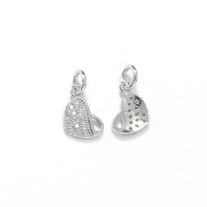A granel negro/platino/Rosa chapado en oro CZ Micro Pave encanto colgante <span class=keywords><strong>de</strong></span> joyería amor corazón colgantes y <span class=keywords><strong>amuletos</strong></span> para la fabricación <span class=keywords><strong>de</strong></span> la joyería - Product Image 2