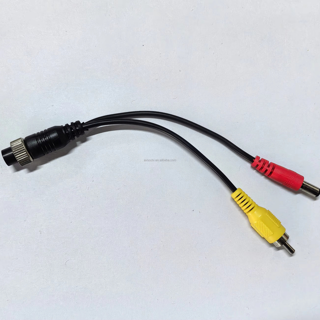 18cm Length Adapter Cable 4 Pin Aviation Female Transfer to RCA Male and DC Male