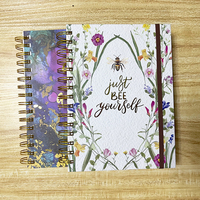Carnets de Journal scolaire avec logo personnalisé d'usine, impression offset écologique à couverture rigide en spirale en carton exquis de luxe