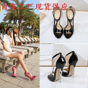 <span class=keywords><strong>Zapatos</strong></span> <span class=keywords><strong>de</strong></span> tacón alto <span class=keywords><strong>de</strong></span> aguja con tiras cruzadas, talla grande, para discoteca y azafatas, estilo sexy - Product Image 2
