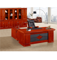 Bureau de direction double face de luxe A-15 pour PDG, extensible, en bois, pour usage commercial et professionnel