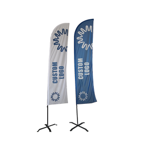 Grandes drapeaux plumeaux professionnels, drapeaux plumeaux à picots avec piquet de sol pour événements intérieurs et extérieurs, promotion, impression personnalisée - Product Image 2