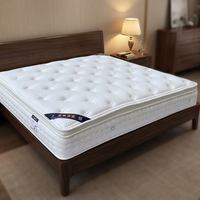Matelas hybride moderne personnalisé en mousse à mémoire de forme compressée, matelas à ressorts ensachés en tissu respirant pour chambre à coucher