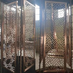 EX692 Modern Simplicity Stainless Steel Metal <b>Screens</b> & Room Dividers Entrance Dividing <b>Wall</b> Bedroom Divider for Living Room - Product Image 2