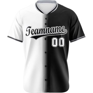 Jersey de béisbol degradado personalizado, camisas personalizadas transpirables con nombre y número para hombres, mujeres, jóvenes, conjuntos de patrones en blanco - Product Image 1