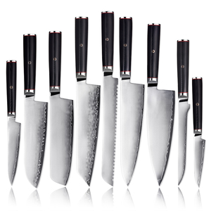 Verified Supplier 9pcs Kitchen Knife Set Built-In Sharpener