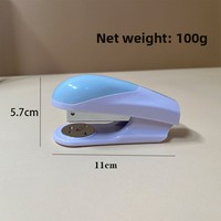 Agrafeuse de bureau manuelle CH S31 Macaron légère 95g, multifonctionnelle, en plastique, pour agrafes normales 24/6, capacité 20 pages