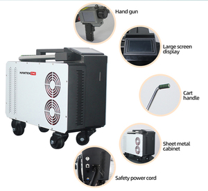 Équipement <span class=keywords><strong>de</strong></span> nettoyage au laser à fibre pulsée portable 300W, <span class=keywords><strong>traitement</strong></span> <span class=keywords><strong>de</strong></span> surface industriel pour <span class=keywords><strong>métal</strong></span>, pierre, bois - Product Image 4