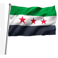 Polyester personnalisé d'impression numérique rectangulaire bon marché en gros 3*5 pieds histoire drapeau de pays de la Syrie