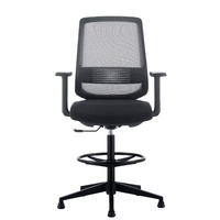 Mobilier de bureau, chaise pivotante pour joueur, chaise de bureau, PC, ergonomique, confortable, maille noire, tabouret haut, chaise de bar