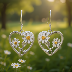 Orecchini Pendenti a Forma di Cuore Tekkei, Placcati in Argento, Regalo Romantico per Donne, Gioielli in Lega Color Oro Bianco, Orecchini Pendenti alla Moda - Product Image 2