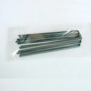 Edging Pins Sod Landscape Galvanized Fabric Garden Pegs 6 Inches Long Camping Tent U Type Grass Staples