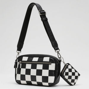 高端设计师品牌男士斜挎包斜挎包优质复古零钱包拉链封口皮革 - Product Image 5