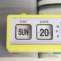 Table de chevet à couleurs personnalisées, bureau, Page tournant, horloge avec semaine, Date, calendrier, table de bureau