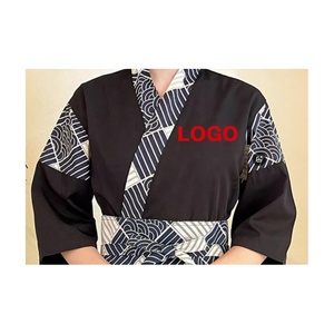 Vêtements de travail de restaurant japonais personnalisables avec logo, kimono unisexe pour <span class=keywords><strong>serveuse</strong></span> et <span class=keywords><strong>tenue</strong></span> de chef pour les bars à sushis et les restaurants - Product Image 2