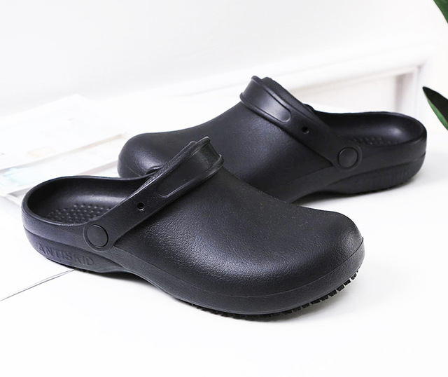 S074 Wholesale Non Slip Oil Resistant Best PVC Men Hotel Work Kitchen Chef Shoes for Cooking
