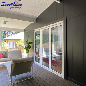 Pintu Lipat Kaca Modern Anti Badai Berbahan Aluminium dengan Isolasi Panas Superhouse Frame - Product Image 3