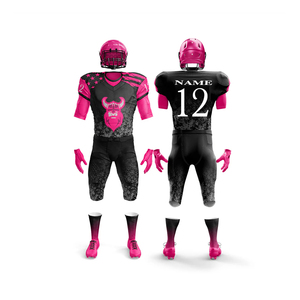 Uniforme de adulto de estilo profesional de camiseta de fútbol americano de dos tonos personalizado de alta calidad con mangas cortas y Diseño de equipo sublimado - Product Image 5