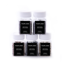 Private Label 9 Farbe 100 Stück/500 Stück/1000 Stück 5mm Silikon gefütterte Mikro ringe Links Perlen Stick Tip Lace Echthaar verlängerung werkzeuge