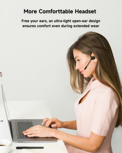 Vente Flash : Écouteurs intra-auriculaires étanches IPX5 V5.3 à technologie de conduction osseuse, autonomie de 8 heures, avec IA, pour sports en extérieur - Product Image 5