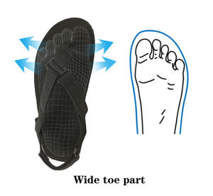 Vente en gros personnalisée en usine, sandales de marche et de randonnée pour adultes, sandales pieds nus avec sangle résistantes aux éraflures pour hommes - Product Image 2