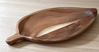 Plateau de service en bois d'acacia, plateaux de service en bois naturel faits à la main, décoration de table pour la maison, la cuisine, les fêtes, lisse et confortable