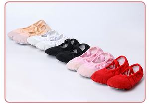 Самые продаваемые балетные туфли из холста с хлопковой подкладкой, танцевальные тапочки, обувь для йоги на плоской подошве - Product Image 6