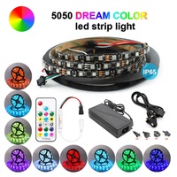 SP104E Bande lumineuse RVB adressable Smart 2811 Ruban flexible 5V 12V 24V Pixel Light RF Contrôleur LED numérique à distance