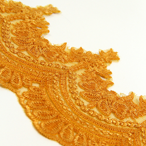 Passamaneria in Pizzo 100% Poliestere con Motivo Floreale di Alta Qualità per Accessori d'Abbigliamento, Vendita all'Ingrosso - Product Image 5
