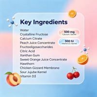 Boisson liquide OEM ODM au calcium D3 en sachet, soutien pour la santé osseuse des enfants et des adultes, boisson supplémentaire en calcium fabriquée en usine GMP