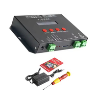 Contrôleur LED DMX512 SPI RGBW K-8000C adressable avec carte SD, programmable, 8 canaux, jusqu'à 8192 pixels, DC5V-24V 3A