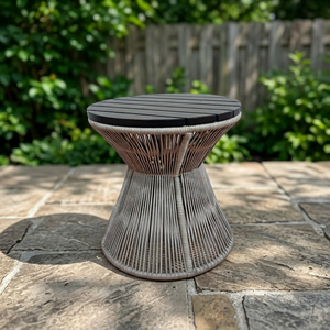 Mesa de Centro de Madera de Teca con Cuerda, Diseño Moderno y Duradero, Fácil de Limpiar, para Uso en Interiores - Product Image 1