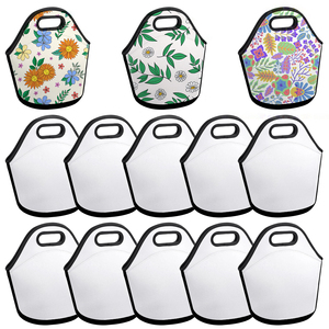 Sacs de pique-nique vierges pour sublimation, sacs fourre-tout en néoprène pour fruits, impression par transfert thermique simple ou double face, sacs de transport personnalisés à poignée. - Product Image 4