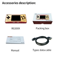 ANBERNIC-consola de juegos RG300X Retro, consola de mano con 40 emuladores, pantalla de 4770 pulgadas, doble 1,0 GHz, 16 GB de memoria, código abierto, 3,0