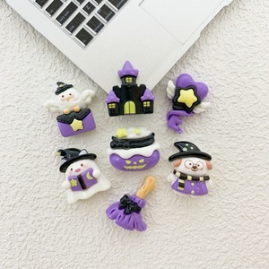 Accesorios de Resina de Halloween con Diseño de Escoba, Fantasma y Castillo - Decoración DIY con Pegamento en Crema para Fundas de Teléfono y Horquillas - Product Image 2