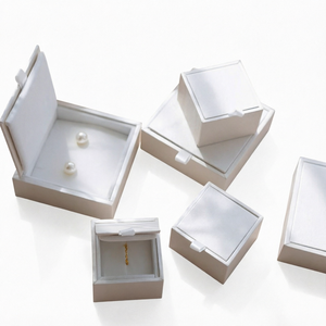 Custom Logo Luxurious Paper Jewelry Packaging <b>Box</b> Organizer <b>with</b> Velvet Lining <b>Small</b> <b>Gift</b> Display for Jewelry - Product Image 1