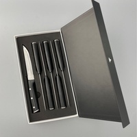 Vente en gros best-seller ensemble de 6 couteaux à steak dentelés avec manche en PP couteau à steak pour hôtel couverts