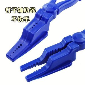 Nylon Nail Holder Clamp Serrated Jaw Flat Plier For Diy Safety <b>Hand</b> Protection <b>Tool</b> - Product Image 1