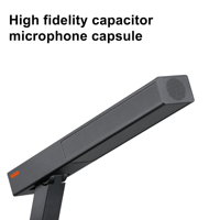 Système de microphone de conférence sans fil avec transmission numérique DQPSK, sélection de fréquence 520-930 MHz et portée de 100 m